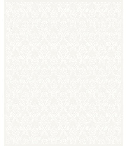 Superfresco Renaissance White Shimmer Expanded Vinyl Wallpaper,White,Full 10M Roll