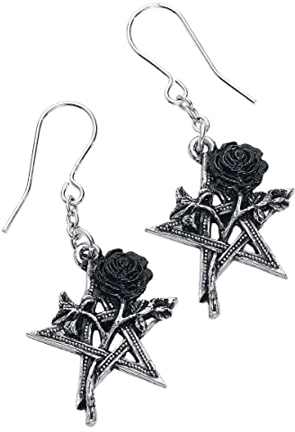 Alchemy Gothic Ruah Vered Droppers Frauen Ohrring schwarz/silberfarben Hartzinn Gothic