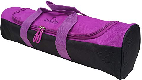 Acclaim Oban Four Bowls Two Colour Twin Handle Mini Nylon Level Green Lawn Flat Short Mat Indoor & Outdoor Locker Bowling Bag (Purple/Black)