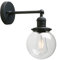 Yosoan Lighting Industrial Vintage Loft Bar Sconce Wall Lights Fittings, Globe Glass Shade Wall Lights for Bathroom Kitchen Island Bedroom Cafe Corridor Restaurant (Black)