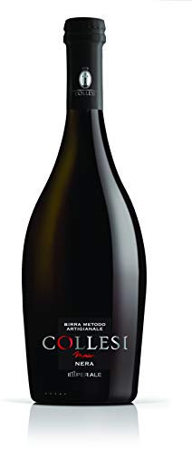 Birra Artigianale Collesi – Birra Artigianale Nera Piena e Tostata, 8% VOL – Bottiglie da 500 ml – Confezione da 12 bottiglie