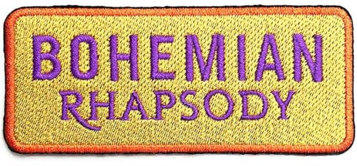 Rock Off officially licensed products Queen Patch Bohemian Rhapsody Nue offiziell Gelb Embroidered woven iron on Taglia unica