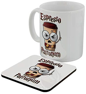 Grindstore - Set tazza e sotto-bicchiere Espresso Patronum (Taglia unica) (Bianco)