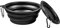 PhoneNatic Ciotola pieghevole in silicone per cani e gatti con moschettone, colore nero, 1000 ml
