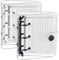 2 Sets Mini Transparente 3 Ringbuchhüllen mit Mini Binder Innenpapier Klarer weicher PVC Notebook Verschluss lose Blätter Ordner Runde Ringbuchordner Abdeckung Schutz mit Druckknopf