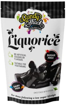 CandyMama Candy Shack Sugar Free Liquorice 120 Grams,Black