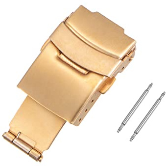 sourcing map Faltschließe mm Druckknopf Uhrenschnalle mit Federstege Armbandschließe Schnellschnallen Edelstahl Uhrenschließe Ersatz für Uhren Armband Uhrenarmbänder Armbänder