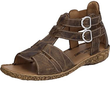 Josef Seibel Damen Riemchensandalen Rosalie 51,Weite G (Normal),Strandschuhe,Sandaletten,Sommersandalen,bequem,flach,Braun (Brandy),40 EU