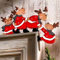 Lustige Weihnachten Türrahmen Dekorationen, Weihnachtsdeko Weihnachtsmann Deko, Weihnachtsdeko Purzelnde Elche, Weihnachtsmann für Türrahmen Deko Holz Weihnachten Türrahmen Ornament Für Home (B)