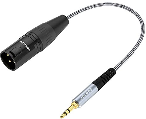 JOLGOO Cavo adattatore audio stereo da maschio a XLR da 3,5 mm, cavo adattatore mini jack maschio da 1/8 di pollice a XLR maschio, 0,3 metri