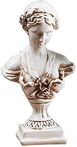 A.F.N.A.L Göttin Büste Statue Klassische Tischdekoration, Geschenk, griechische und römische Mythologie, Innendekoration für Zuhause und Büro, Nachbildung aus Kunstharz, Minerva-Skulptur, Kunst, 22,1