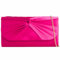 Sac à main en satin plissé pour bal de fin d'année, mariage, soirée, rose fuchsia, medium