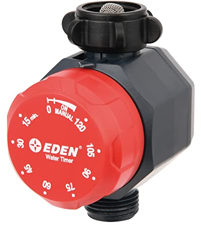 Eden 25118 1-Zonen mechanische Bewässerungstimer, rot, grau