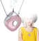 YLCH Wearable Air Purifier Necklace Personal Air Cleaner Around Neck Negative Generator for Travel Office 28Hours Long Battery Life (Color : Rose Gold)