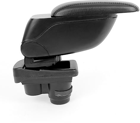 OMAC Mittelarmlehne Armlehne kompatibel mit Hyundai i20 2 GB 2014-2020 PU-Leder ABS Schwarz