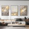 QPLGTU Islamischer Postersatz, Marmor Leinwand Malerei, Arabische Kunst Leinwand Poster, Wohnzimmer, Schlafzimmer Poster Dekoration Hintergrund Wand Leinwand Poster, Rahmenlos (Stil 18,20x30 cm*3)
