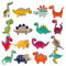 16 Stück Bügelflicken Dinosaurier Kinder Flicken zum Aufbügeln Dinosaurier Aufnäher Patches Sticker für Kleidung Taschen Rucksäcke zum Aufbügeln oder Aufnähen, DIY Jeans Jacken und Hosen
