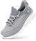 FitVille Scarpe da Camminata Donna Pianta Larga Leggere Sneakers Ginnastica Sportive Comode Scarpe da Passeggio Fitness Ammortizzate Grigio 38.5 EU Larga