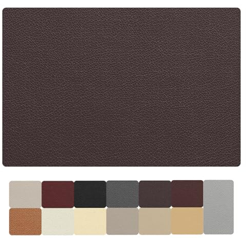 Leder Patch Selbstklebend, Leder Reparatur Set, Kunstleder Selbstklebend, Lederfolie Lederflicken Selbstklebende, Leder Reparatur für Möbel,Sofa,Autositze,Taschen (50x120cm, Kaffee)