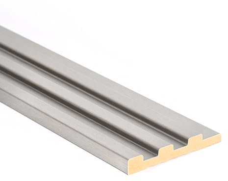 Bildershop-24 3er Set Abschlussleiste für Wandpaneele & Deckenpaneele Dekowa in Edelstahl 252 x 10,7 x 1,5 cm