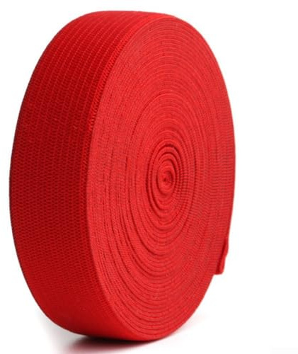 SPORTARC Bandes élastiques de 2 cm de large et 5 m de long, solides et extensibles, accessoires de couture essentiels (rouge)