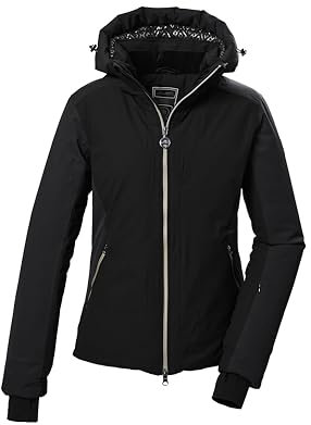 killtec Damen Skijacke/Funktionsjacke mit abzippbarer Kapuze und Schneefang KSW 104 WMN SKI JCKT, schwarz, 38, 42041-000