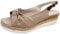 Sandali Donna Comodi Pianta Larga Sandalo Open Toe Plateau Con Tacco Sandali Boemia Per Camminare Pelle Scarpe Comode Gladiatore Sandalo Estive Sandali Donna (Z1-Beige, 40)