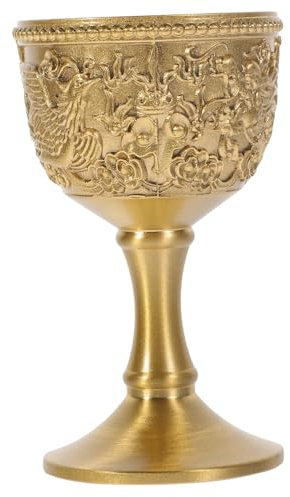 Ciieeo Tradizionale Tazza in Ottone Elegante Calice Decorativo Accessori Per Vino Per Cene