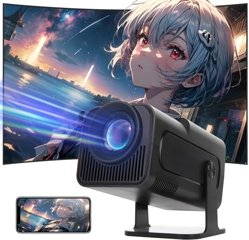 Mini Projecteur, HY320 Videoprojecteur, Natif 1080P 4K Projecteur avec Android 11, WiFi 6 BT 5.0, 150 Pouces pour Téléphone,Rotation à 180 Degrés,Keystone Automatique Projecteur Portable (Noir)