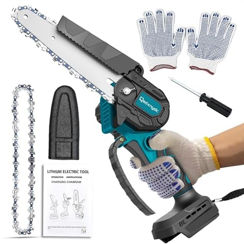 Bürstenlose 6 Zoll Kettensäge für Makita 18V LXT (Kein Akku), Kabellose Mini Einhand Ersatz Kettensägen für Makita Battery, Elektro Chainsaw Chain Saw für Holzschneiden/Baumbeschneiden/Gartenscheren