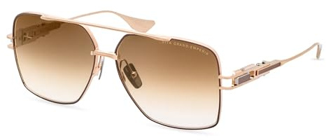 Dita GRAND-EMPERIK SUN BRUSHED WHITE GOLD - CAPUCCINO/BROWN TO einzigeGröße Unisex Sonnenbrillen
