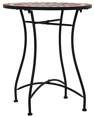 Kangmusi Bistrotisch Mosaik Keramik Braun 60 cm, kangmusi46713