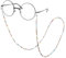 Dimeho Brillenband Bunt Perlen, Bunte Armbänder Brillenkette Damen-Sonnenbrillen, Kristallperlen Brillenbandhalterkette für Damen Brillenbänder und Herren Brillenketten