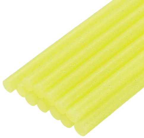 QUARKZMAN Mini Stick Colla a Caldo per Pistola Colla a Caldo 11mm x 100mm Giallo Glitterato 12pz