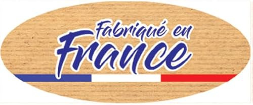 Affichesstore 30319 – 120 Aufkleber – 20 Blatt mit 6 selbstklebenden Etiketten, L57 x H22 mm – ovale Aufkleber - Fabriqué en France auf Kraftpapier