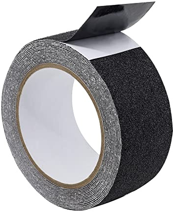 KLEBASTO Antirutsch klebeband | antirutschstreifen zum Kleben | Extra stark für den Innen und Außenbereich | rutschfester Bodenbelag für Treppen,Leiter (Schwarz, 25 mm x 10 m)