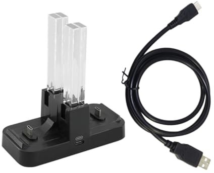 ARTIBETTER Base De Carga para 4 Ranuras Carga Múltiple Compatible Switch Pro Roja