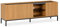 HOMN LIVING Mueble TV Curva 3 Puertas Color Roble, 160 cm (Ancho) 40 cm (Profundo) 55 cm (Altura)