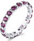LP LOHASPIE Band Ringe für Frauen Sterling Silber 925 Einstellung Natürlicher Edelstein Iolith Peridot Rhodolite Granat Himmel Blau Topas Ring Rhodiniert Feiner Schmuck (Rhodolith Granat, US Größe 9)