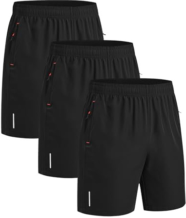 kuzwufs Kurze Jogginghose Herren Sommer Trainingshose Atmungsaktive Sport Shorts Leicht Laufshorts Schnell Trocknend Kurze Running Hose Mit Reißverschlusstasch Hose Männer