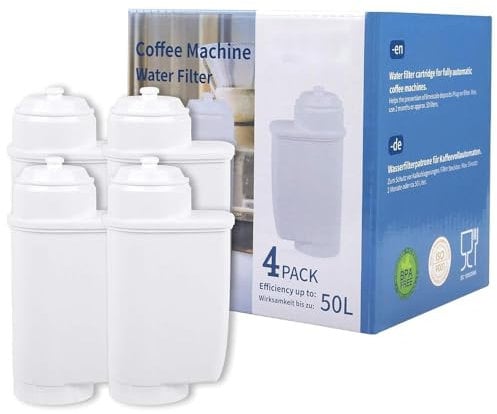 4er-Pack Wasserfilter für Siemens EQ Series – Kompatibel mit Bosch Vero, für Brita Intenza, Siemens EQ6 Plus S700, TCZ7003, TZ70003, Neff C77V60