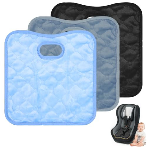 3PCS Baby Car Seat Protectors, Waterproof Car Seat Protector Potty Training for Child Seat Baby Cars Seats Protector Universal Cars Seat Cover Liner for Toddler Babies Kids (Grey, Black, Blue)