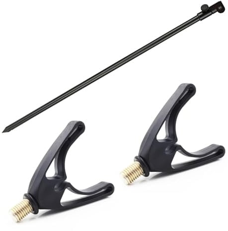 3er Set Angelrutenständer Set, 30-50cm Teleskop Rutenhalter Angel+2 Rod pod
