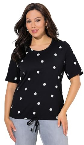 Ulla Popken Damen Shirt schwarz 54+