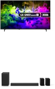 LG 65QNED7EB3C 65-Inch QNED MiniLED AI 4K UHD Smart TV bundle with US40TR Soundbar with Wireless Subwoofer & Surround Sound 4.1 channel, 400W