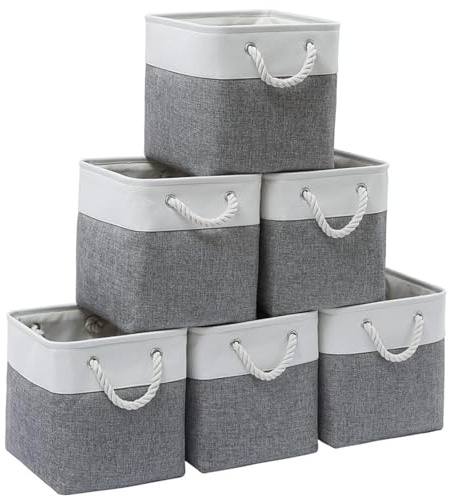 Refein Storage Cubes 6 Pack - 28x28x28cm Fabric Storage Boxes for Kallax