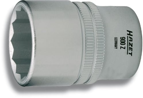 HAZET Steckschlüsseleinsatz Doppelsechskant 900Z-24 24mm I Antrieb 1/2 Zoll I Chrom-Vanadium-Stahl, robustes Design