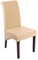 2er-Set Esszimmerstuhl Küchenstuhl Stuhl M37 - Leder, Creme, dunkle Füße