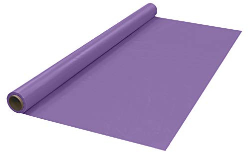 Party Essentials Heavy Duty Plastic Banquet Table Roll Available in 27 Colors, 40 x 150', Royal Purple