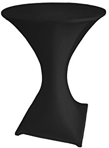 Robuster Stehtisch Komplettset mit Husse, schwarz, Partytisch Bistrotisch, schwarz; FP195-FP201